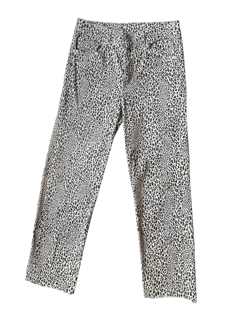 H&M Women 8 Leopard Animal Print Straight Trouser Pants Baddie
